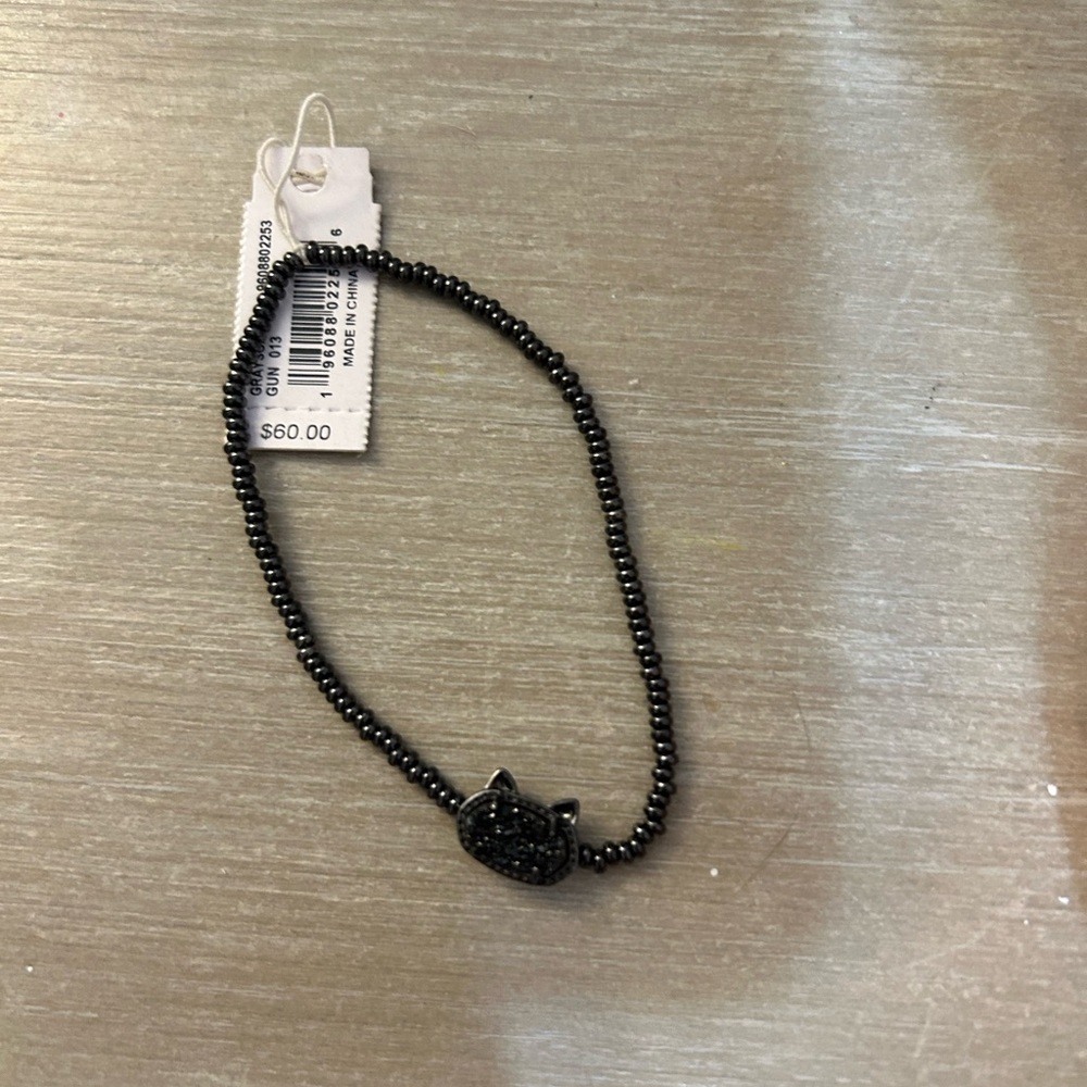 Black Beaded Kendra Scott Cat Bracelet